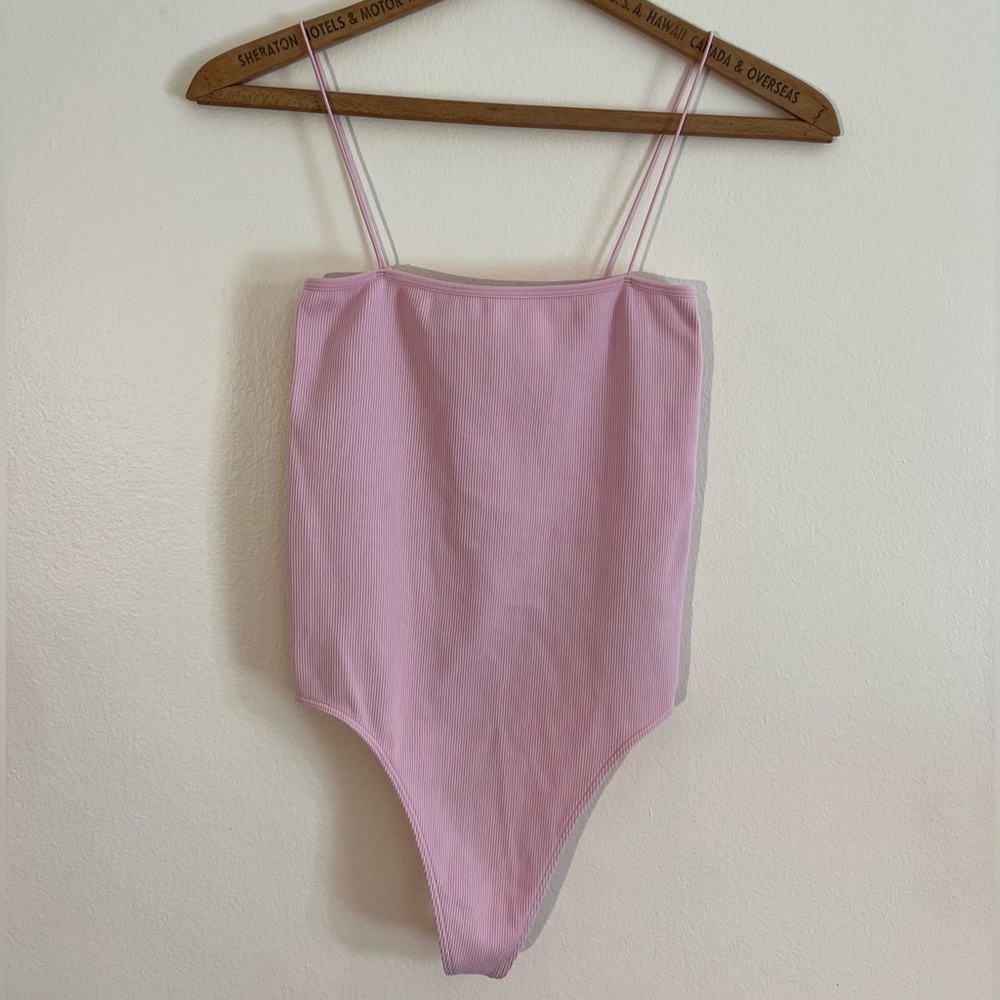 Pacsun Basics Spaghetti Strap Bodysuit, Size S, Pink